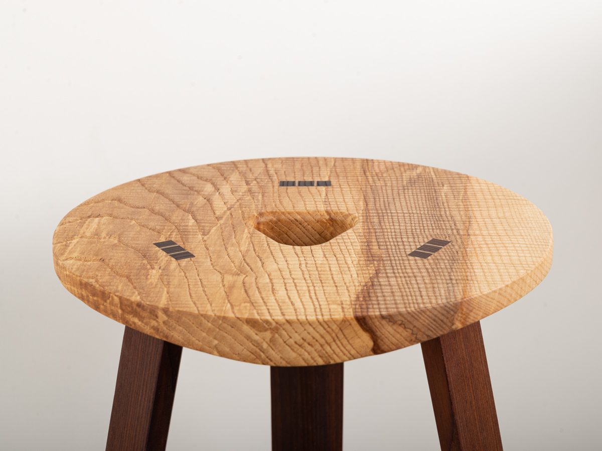 Jan Hendzel Studio Bowater new collection english baked ash sycamore stool shop