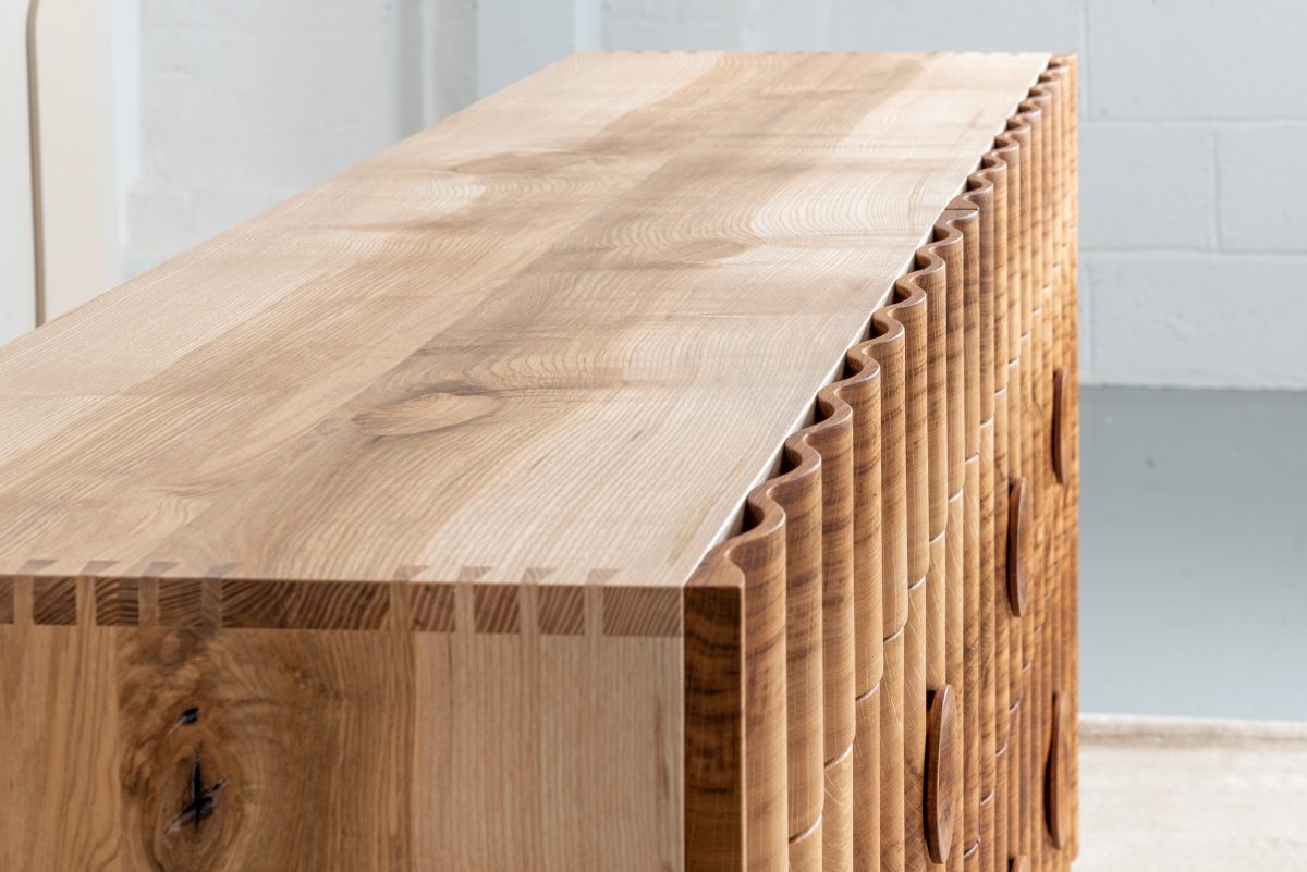 Jan Hendzel Studio Double bowater brown oak chest of drawers-2